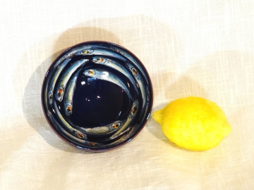 Schüssel Vignoli blau Fische