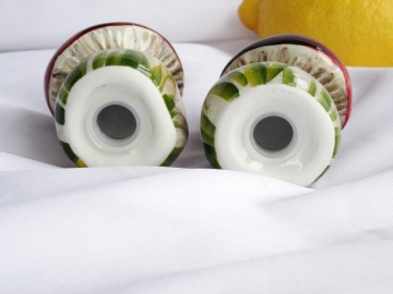 Paar Salz/Pfeffer-Streuer, Pilz-Dekor