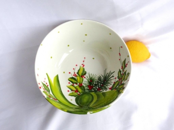 Schüssel Weihnachtsdekor Ø 23 cm Dekor grüne Schleife