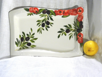 Platte S Tomate Olive Relief