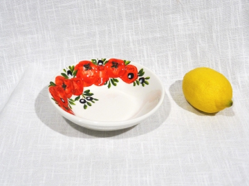 Schüssel Tomate Olive Relief