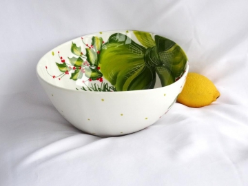 Schüssel Weihnachtsdekor Ø 23 cm Dekor grüne Schleife