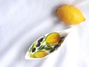 Antipastiera-Schiffchen Limone Olive
